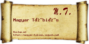Magyar Tóbiás névjegykártya